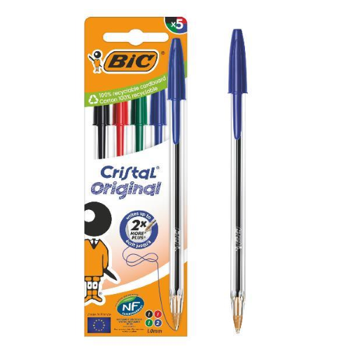 Bic CF5 CRISTAL MED BLU 1MM